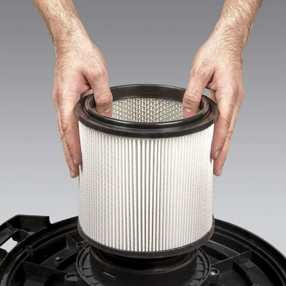 Wet Dry Fine Dust Cartidge Filter & Retainer Fits for Vacmaster Wet/Dry vacs 5 gallon to 16 gallon