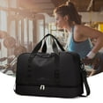 thumbnail image 1 of Wet And Dry Separation Swimming Storage Bag, TOUMENY Portable Fitness Travel Duffle Bag, Large Capacity Waterproof Sports Tote for Men Women Gym Weekend, Black, 1 of 6