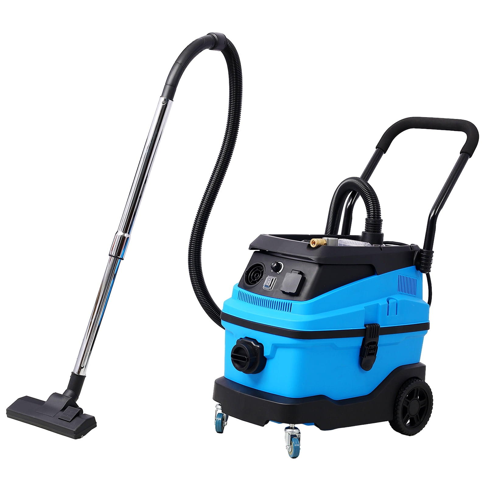 Wet/Dry Vacuum, 8 Gallon Vacuum Cleaners with Cart, 1200W, 6 Peak HP, 140CFM Capacity, 18KPA
