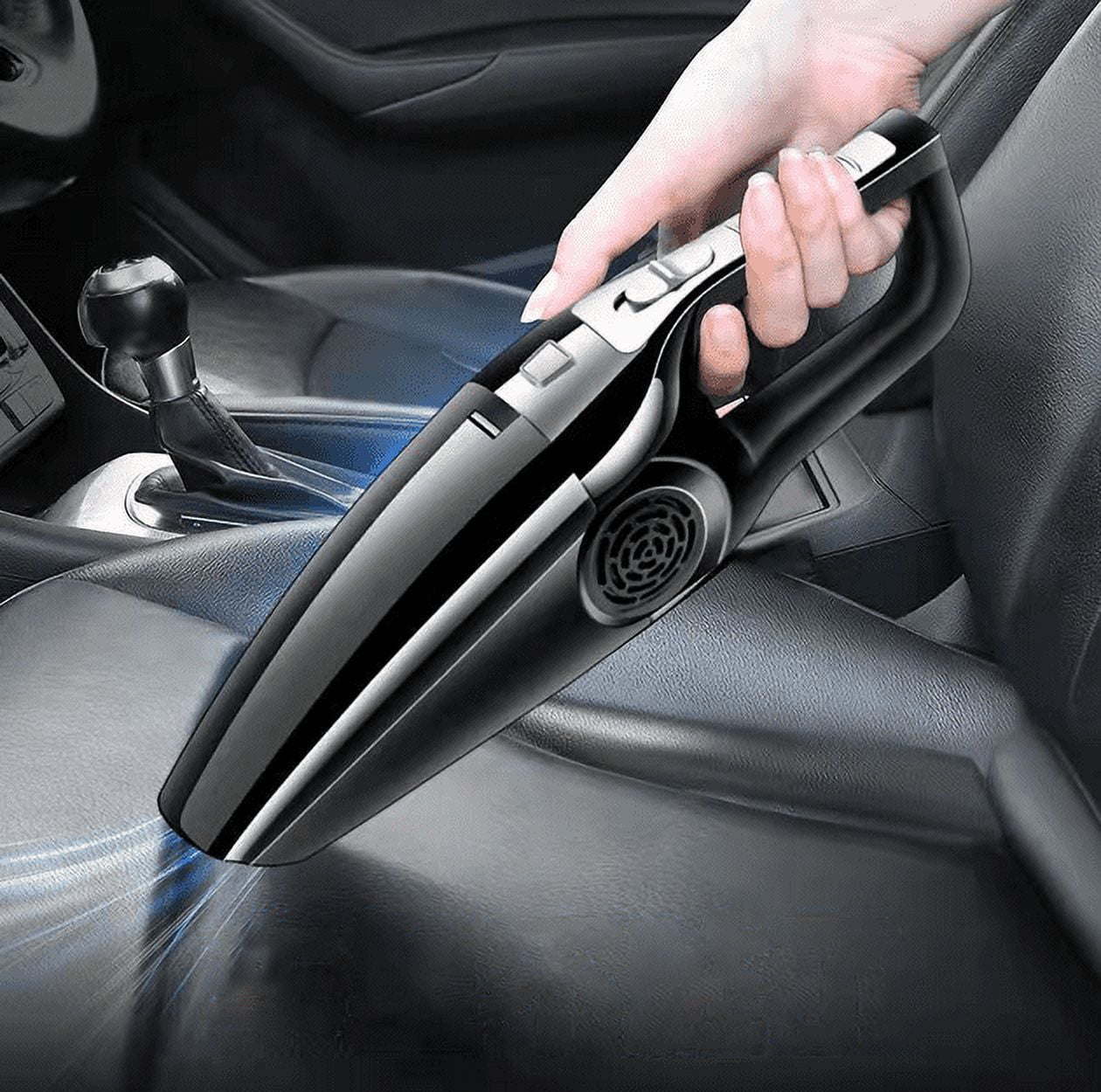 Wet Dry Vacuum Cleaner, 120W High Power Car Vacuum, Strong Suction 3000Pa, Mini Portable with Accessories, Plug-in Cigarette Lighter Power, for Car Corners Gaps Cleaning