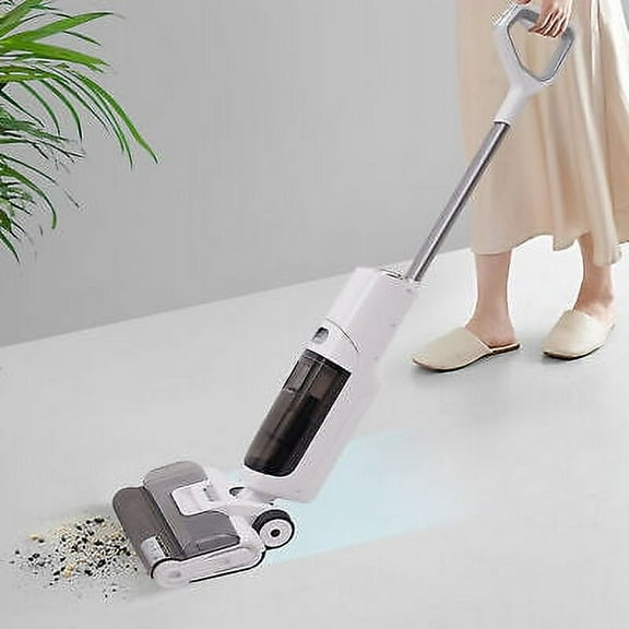 250W Wet Dry Vacuum One-Step Cleaning Vacuum Mop Cordless Hardwood Floor Cleaner 600ml/20.29Oz,1* 4400mah Li-ino Battery