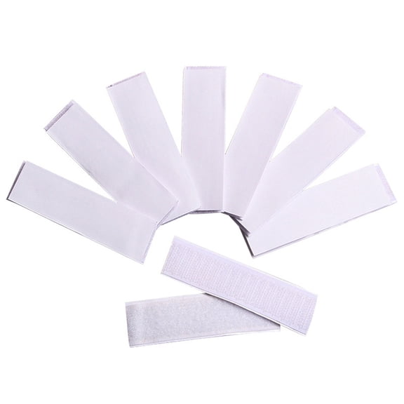 UKCOCO 10Pcs White Self Adhesive Hook Loop Tape for Wall Lights Crafting and Camping