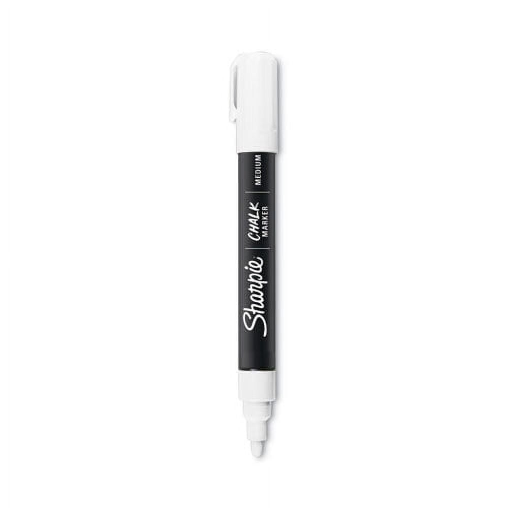 Chalky Crown Liquid Chalk Marker Pen - White Dry Erase Marker 6 mm  Reversible Tip (5 Pack) 