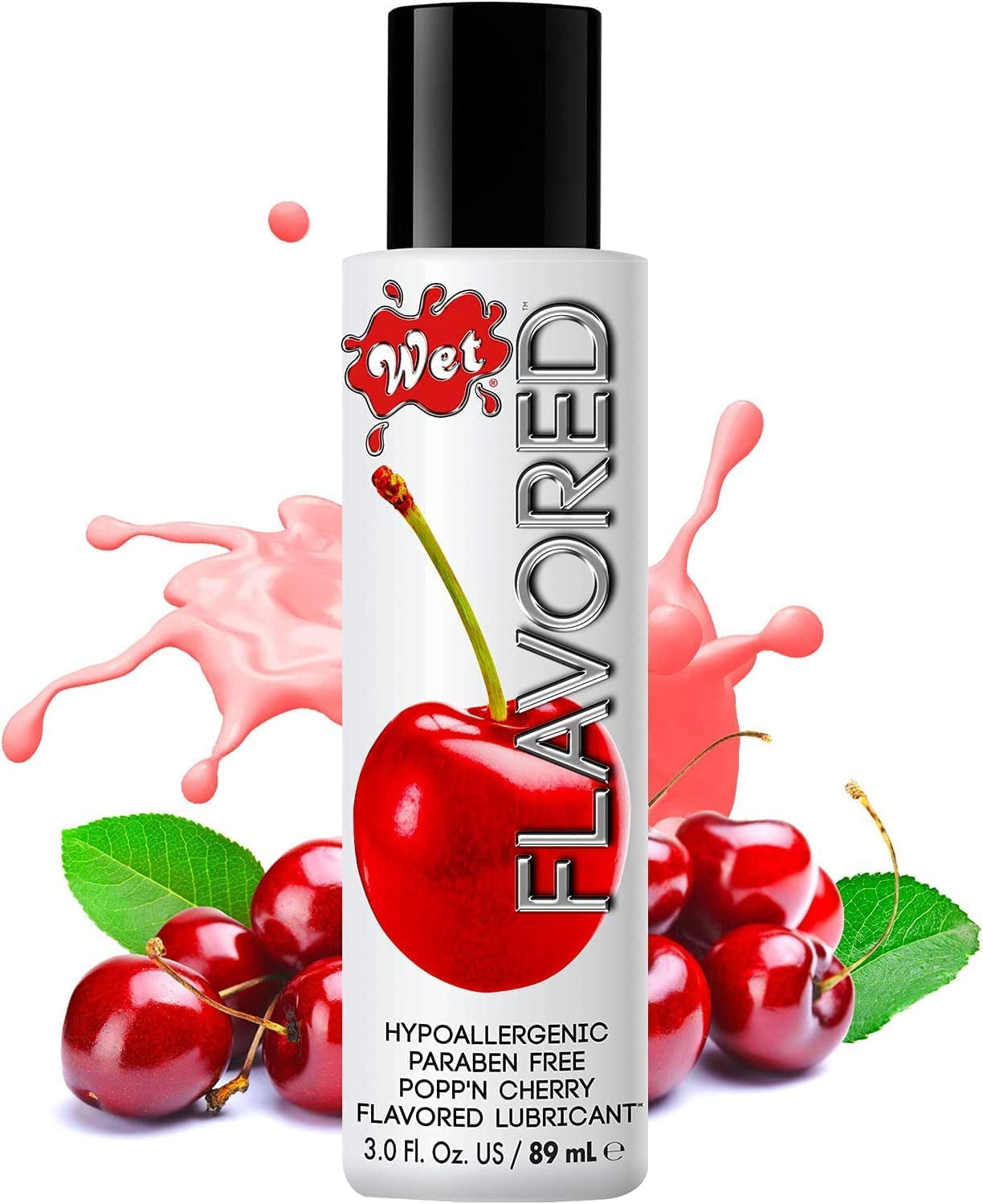 Wet Flavored Popp'n Cherry Edible Lube, Premium Personal Lubricant, 3