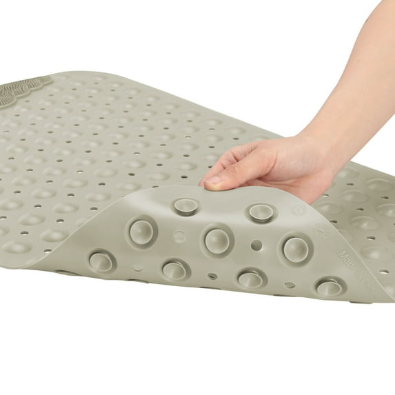 Wet Floor Non-Slip Bathroom Mat for Elderly & Kids, Bath Mats for Tub, Shower Mat with Drain Holes Suction Cups