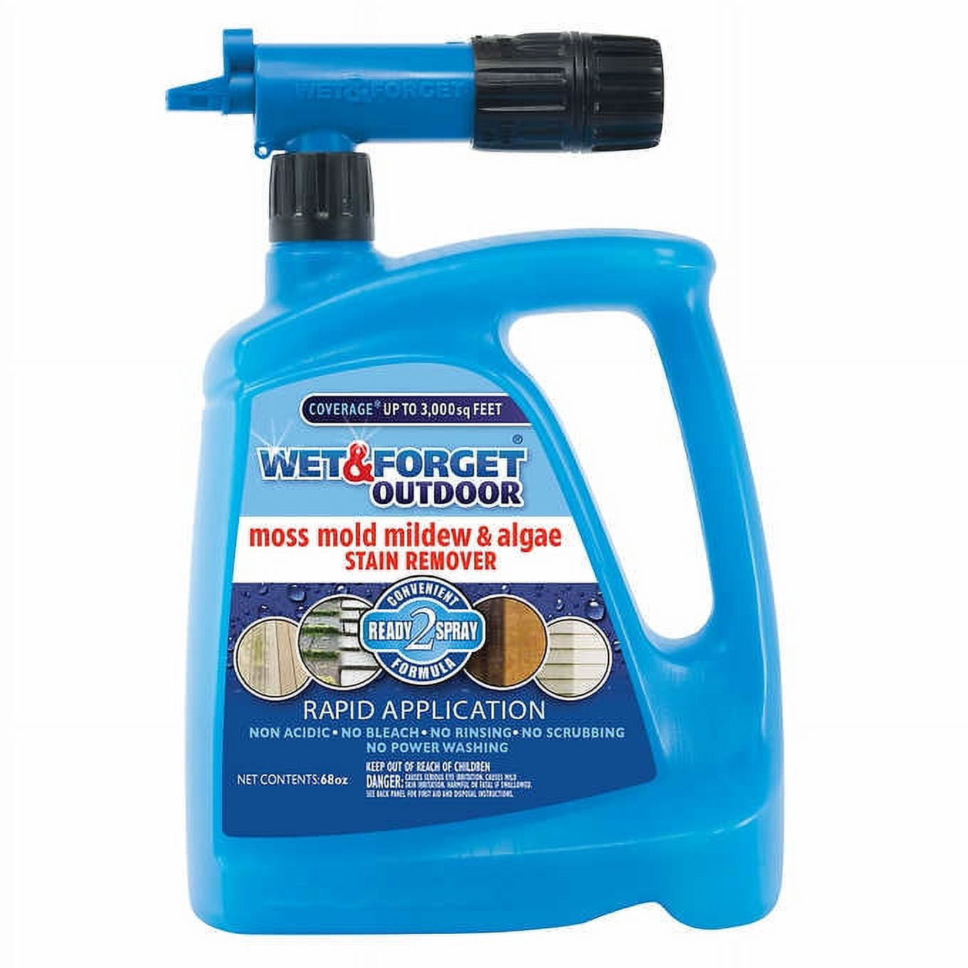 Wet & 68oz Outdoor Hose End Moss Mold Mildew and Algae Stain