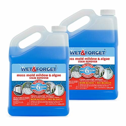 Wet & 800006 Moss, Mold, Mildew & Algae Stain Remover, 1 Gal