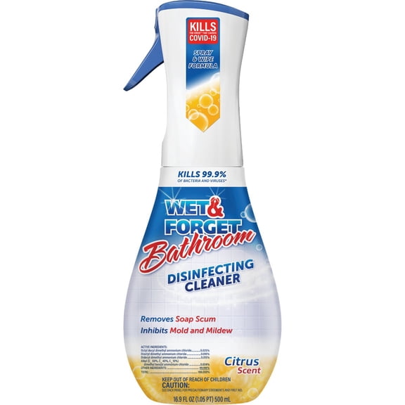 Wet & Forget Citrus Scent Bathroom Disinfecting Cleaner - Single Pack