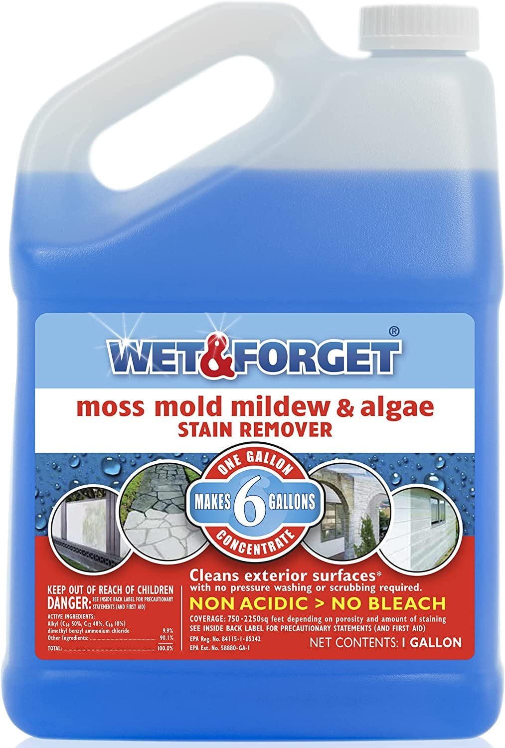 Wet & Forget 128 Oz. Mold & Mildew Cleaner - Dazey's Supply