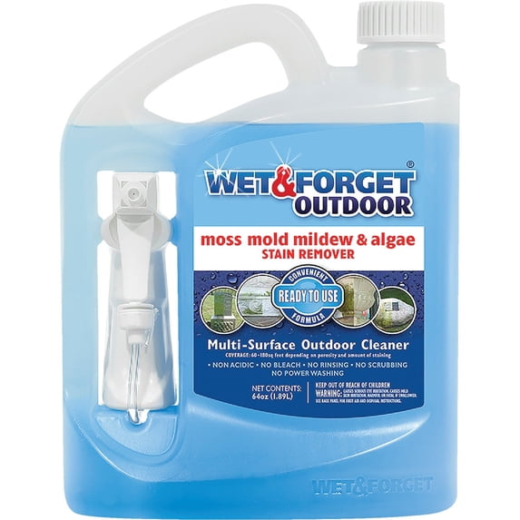 Wet & Forget Moss, Mold, Mildew, & Algae Stain Remover - Pack of 8