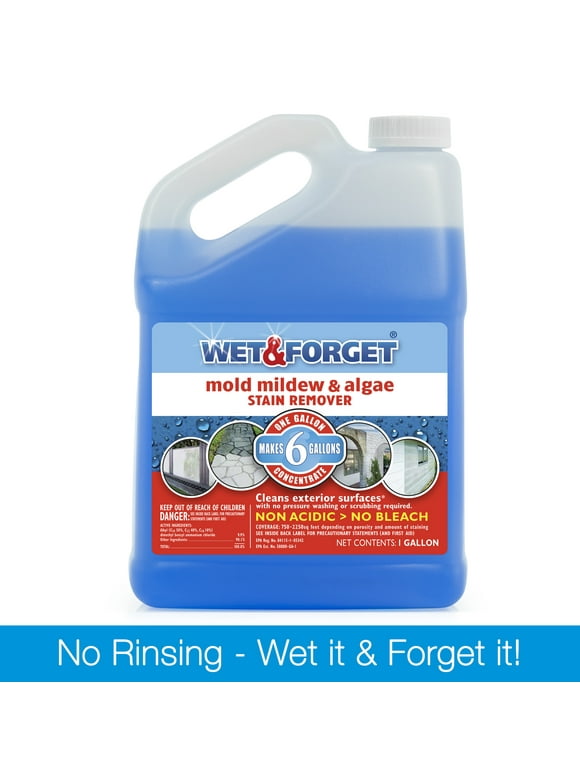 Wet & Forget Outdoor Mold, Mildew, and Algae Stain Remover, 128 oz