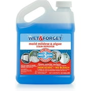 Wet & Forget No Scrub Outdoor Cleaner for Easy Removal of Mold, Mildew and Algae Stains, Bleach-Free Formula, 0.5 Gallon Concentrate - Ships to California Only, 64 Fluid Ounces