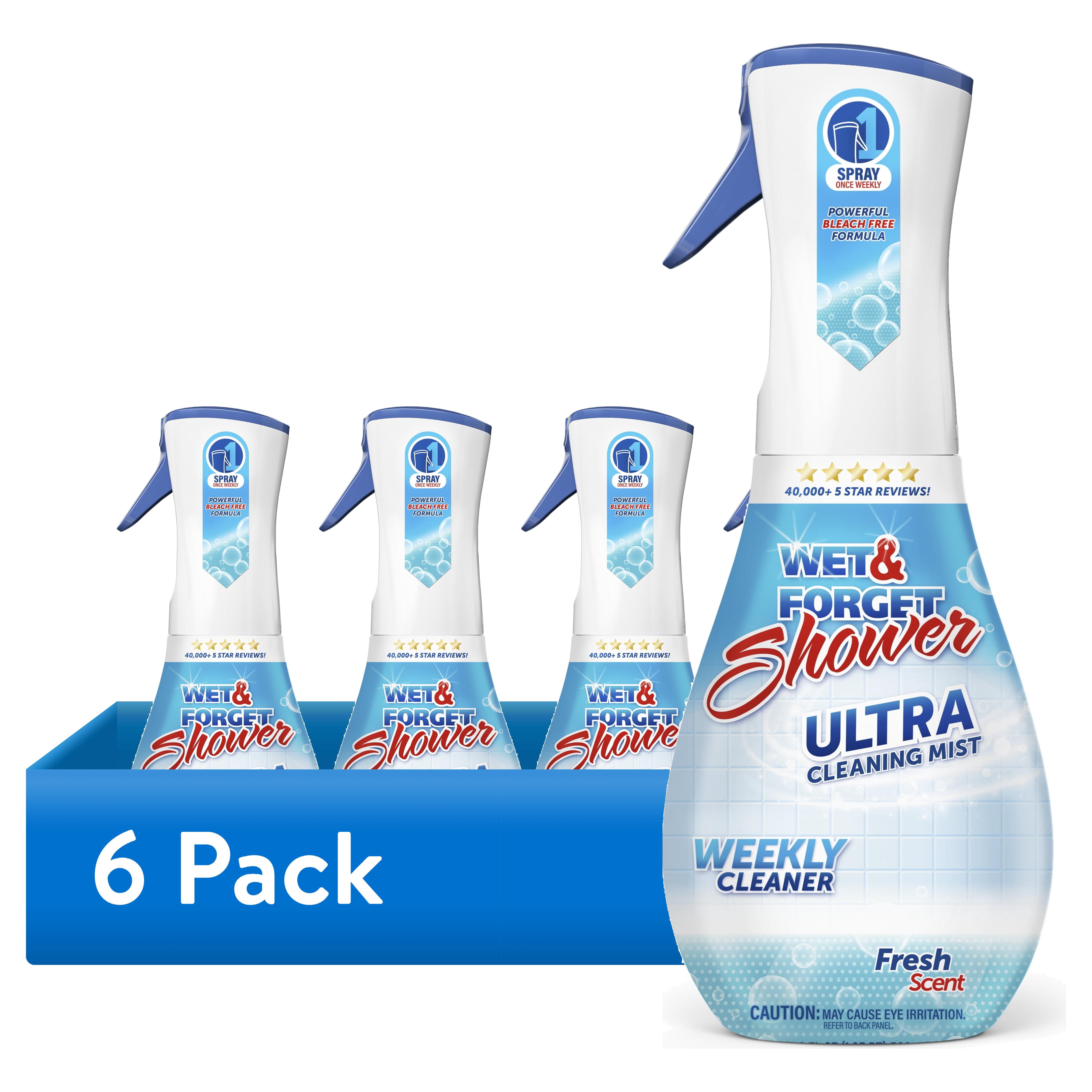 (6 pack) Wet & Forget Shower Ultra Cleaning Mist, Fresh Scent, 16.9 fl oz