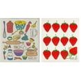thumbnail image 1 of Wet-It! Swedish Treasures Dishcloth & Cleaning Cloth - Set of 2 - Baking Time & Strawberries (Paper Towel Replacement), 1 of 3