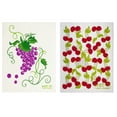 thumbnail image 1 of Wet-It! Swedish Treasures Dishcloth & Cleaning Cloth - Set of 2 - Grapes & Cherries - (Paper Towel Replacement), 1 of 1