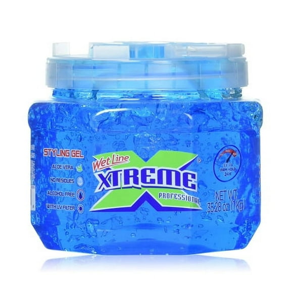 Wet Line Xtreme Professional Hair Styling Gel, Extra Hold Blue, 35.26 Oz