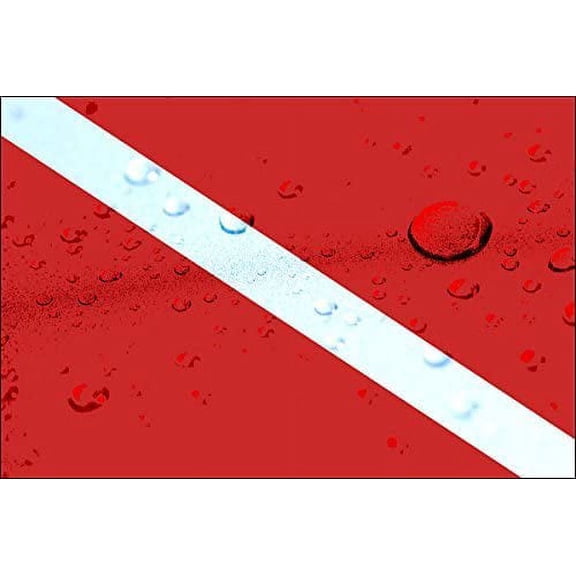 Wet Look Scuba Dive Flag 3M Reflective sticker| diving diver decal