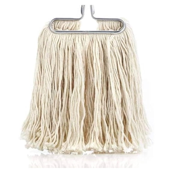 Wet Mop - Heavy Duty Cotton Mop Head - Washable Janitorial Floor Mop for Hardwood, Tile, Laminate - 2 x 9 Inch - Durable Cleaning