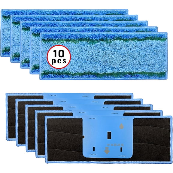 Wet Mopping Pads Compatible with iRobot Braava Jet M6 6012 6112 6113 Washable Reusable Microfiber Replacement Cleaning Pads 10 Pack