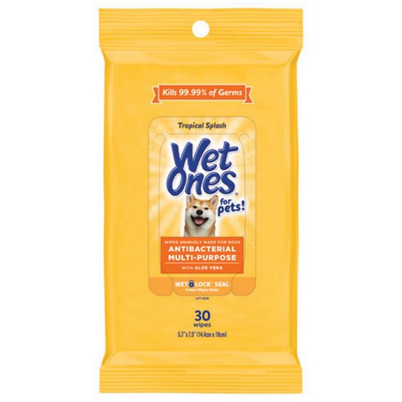 Wet Ones Anti-Bacterial All Purpose Wipe for Dogs - 30 ct pouch