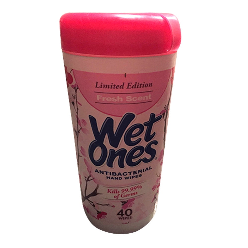Wet Ones Antibacterial Hand And Face Wipes, Fresh Scent - 40 Ea