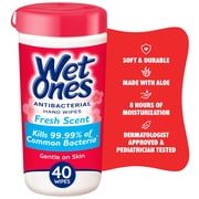 Wet Ones Antibacterial Hand Wipes, Fresh Scent, 40 Ct Canister, FSA/HSA Eligible