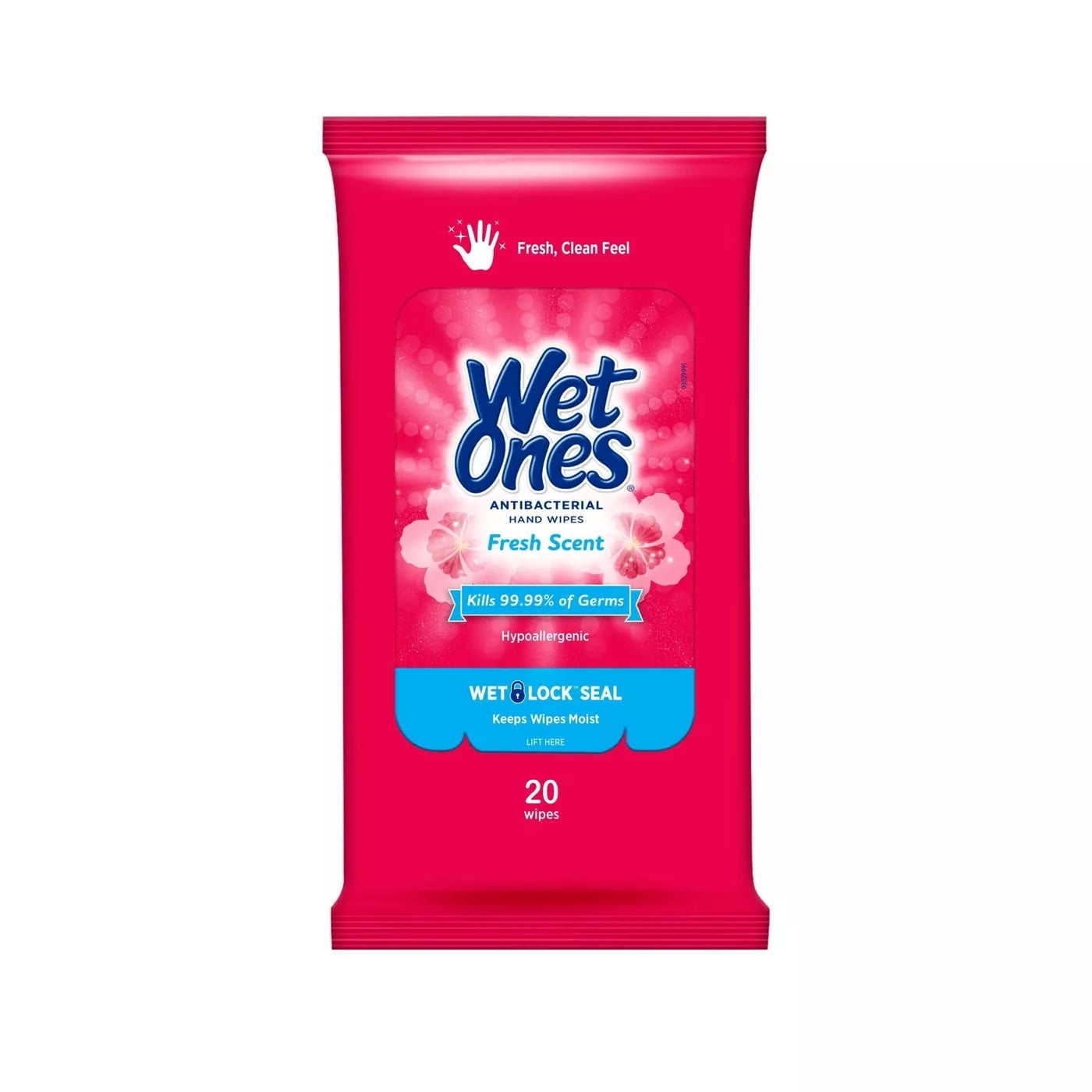 Wet Ones Antibacterial Hand Wipes Fresh Scent Travel Pack 20 Count Pack of 6