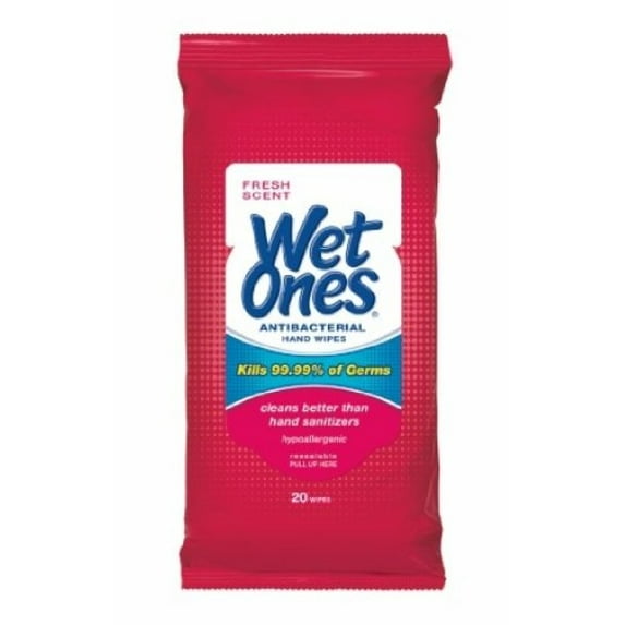 Wet Ones Antibacterial Hand Wipes (Pack of 16)