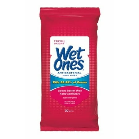 Wet Ones Antibacterial Hand Wipes (Pack of 24)