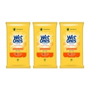 Wet Ones Antibacterial Hand Wipes, Tropical Splash, 20 Count Pack of 3