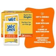 Wet Ones Antibacterial Hand Wipes, Tropical Splash Citrus Scent, 24 Ct Individually Wrapped Wipes