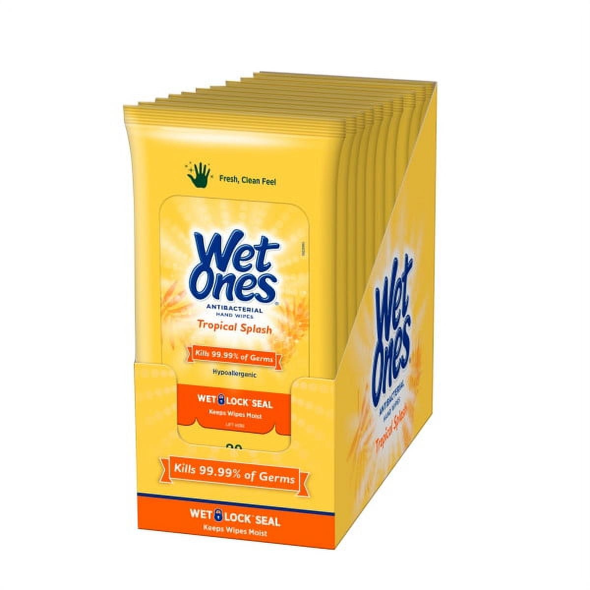 Wet Ones Antibacterial Tropical Splash Scent Hand Wipes 20 Ct Travel