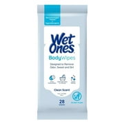 Wet Ones Body Wipes Clean Scent 28 Count, 1 Ea