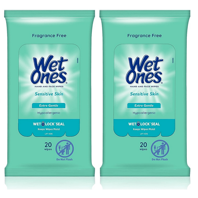 Wet Ones Hand And Face Wipes Sensitive Skin Extra Gentle Fragrance Free