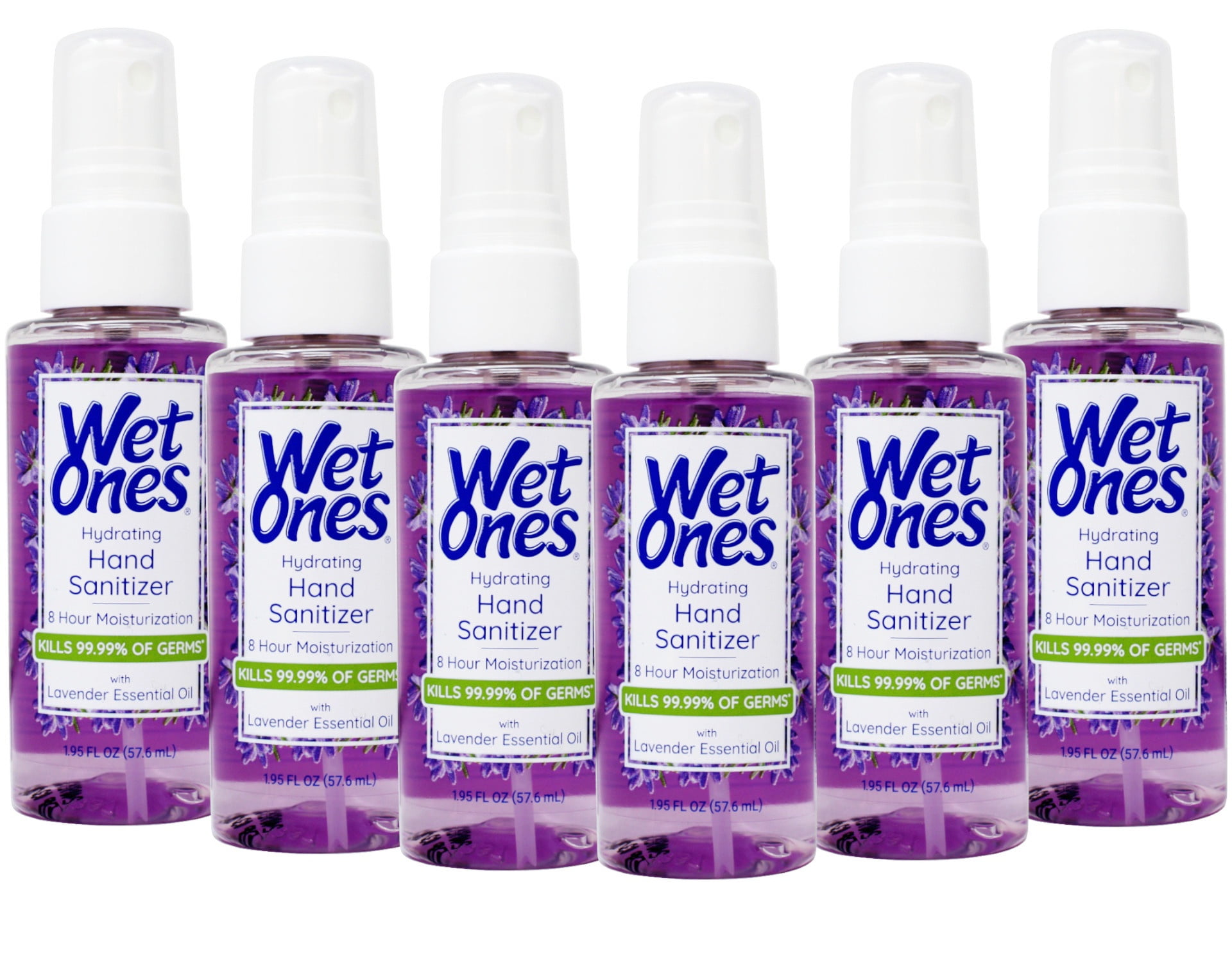 Wet Ones Hydrating Hand Sanitizer Mist, Lavender Scent, Travel Size, 1.95 oz - Pack of 6