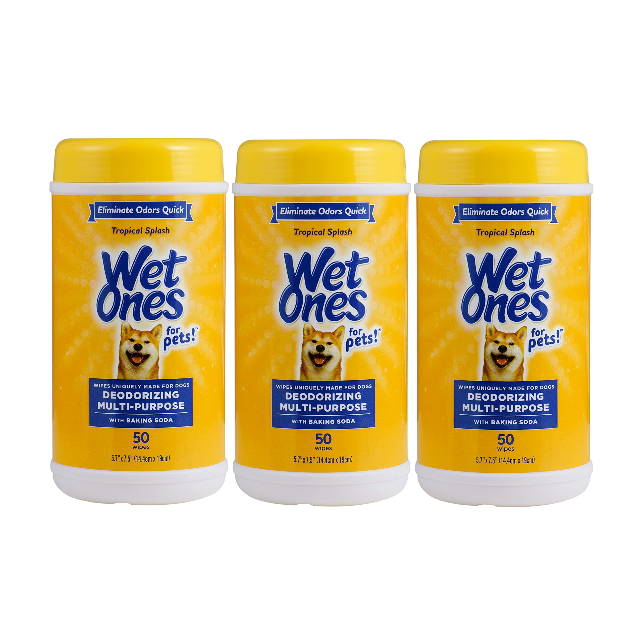 Wet Ones for Pets STF9 Deodorizing MultiPurpose Dog Wipes with Baking Soda Dog Deodorizing