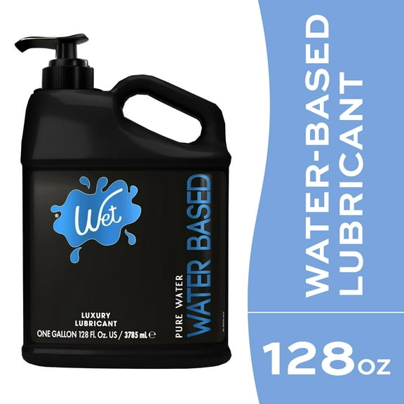 Wet Premium Water-Based Lube, Ultra Long Lasting Luxury Personal Lubricant, 128 fl oz