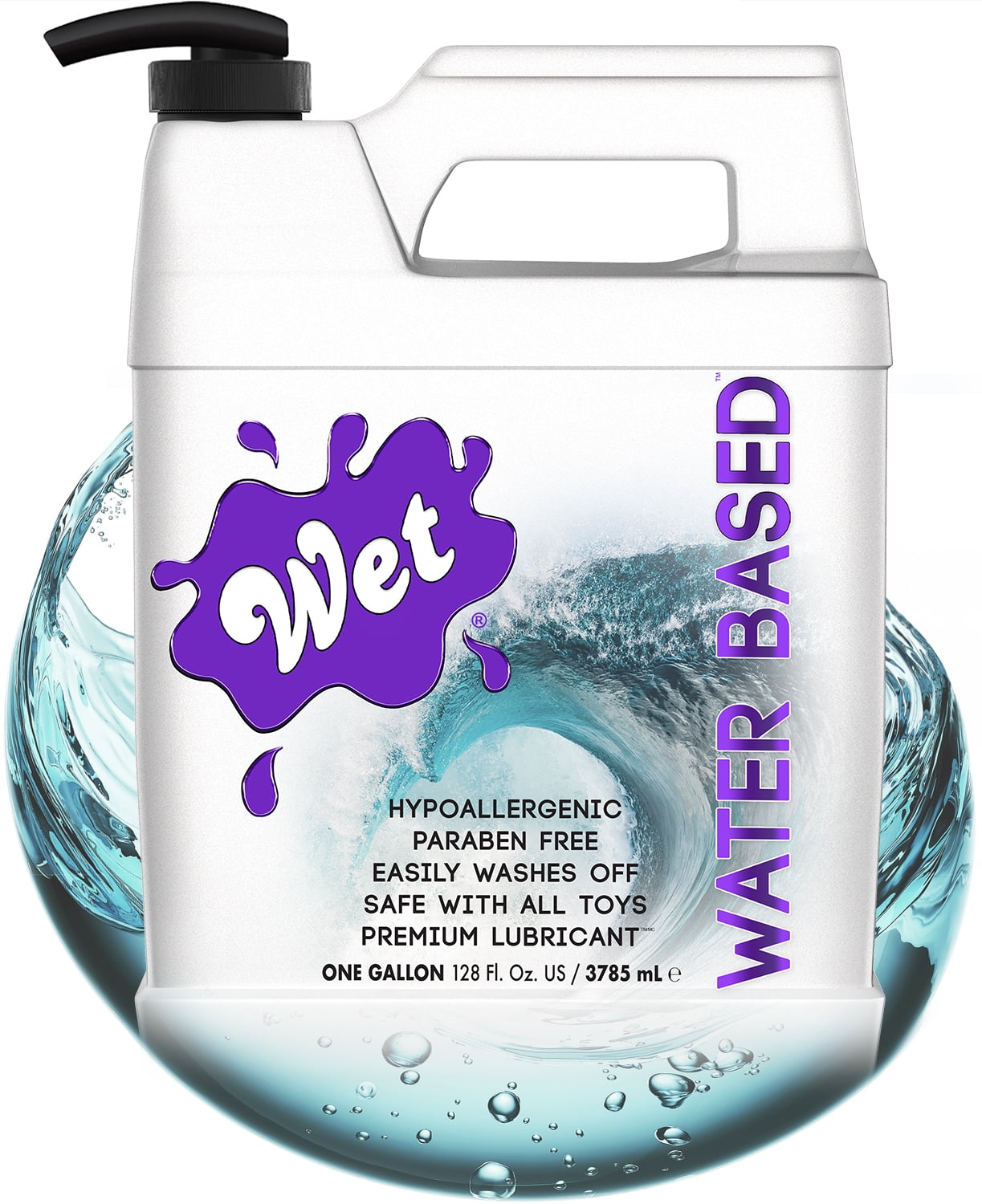 Wet Original Water-Based Sex Lube (128 fl oz - 1 Gallon) Sexual Lubricant