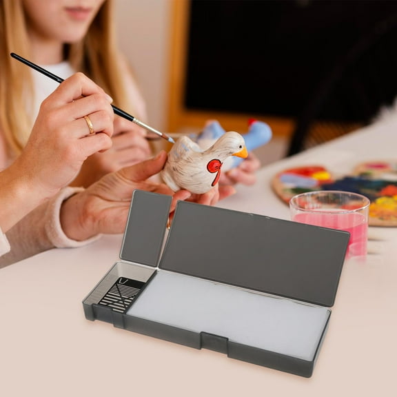 Wet Palette for Acrylic Painting, Model Coloring Wet Tray Paint Supplies, Paint Holder Keeps Wet Paint Fresh Portable Paint Pallet for Art, Model Paint