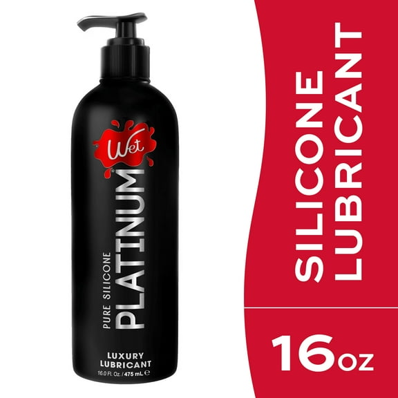 Wet Platinum Silicone-Based Lube, Ultra Long Lasting Premium Personal Lubricant, 16 fl oz