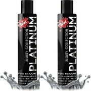 Wet Platinum Silicone-Based Lube, Ultra Long Lasting Premium Personal Lubricant, 3.0 fl oz 2-pack