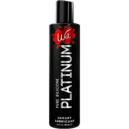 Wet Platinum Silicone-Based Lube, Ultra Long Lasting Premium Personal Lubricant, 3.0 fl oz