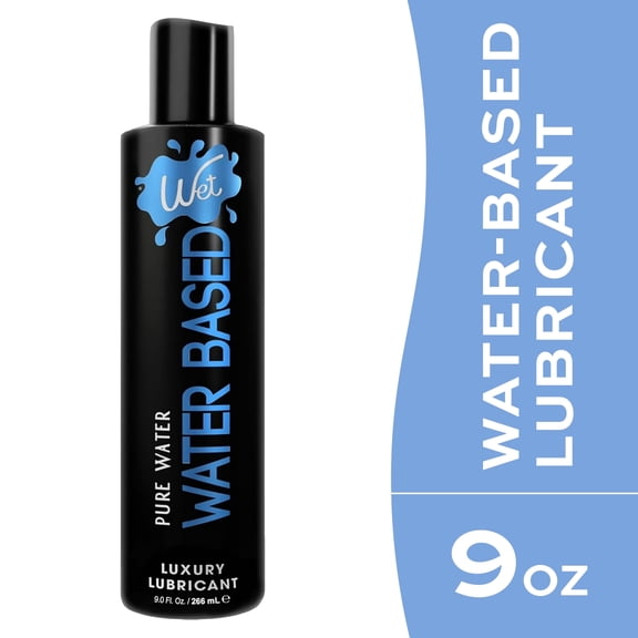 Wet Premium Water-Based Lube, Ultra Long Lasting Luxury Personal Lubricant, 9 fl oz