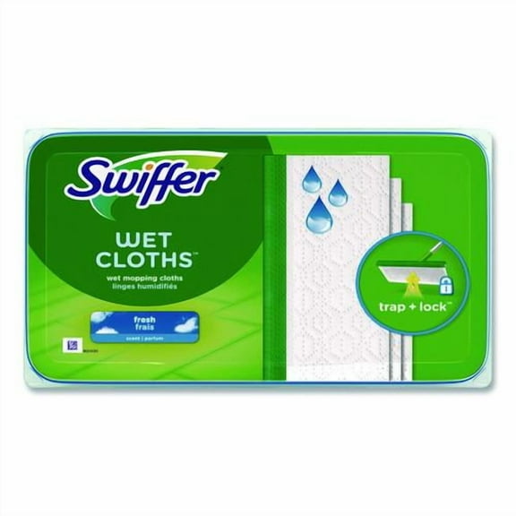 Wet Refill Cloths, 10 x 8, Fresh Scent, White, 24/Box | Bundle of 2