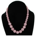 thumbnail image 1 of Wet Seal Light Pink Graduated Lucite Marbled Beaded Close-Fitting Choker Necklace 16" Ladies Adult Female Women, 1 of 4
