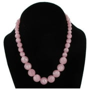Wet Seal Light Pink Graduated Lucite Marbled Beaded Close-Fitting Choker Necklace 16" Ladies Adult Female Women
