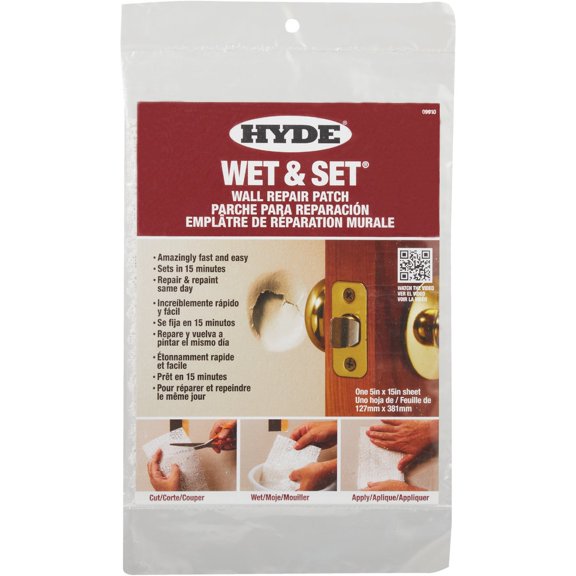 AMMEX Wet & Set Wall & Ceiling Repair Patch - Drywall Repair - Multicolor