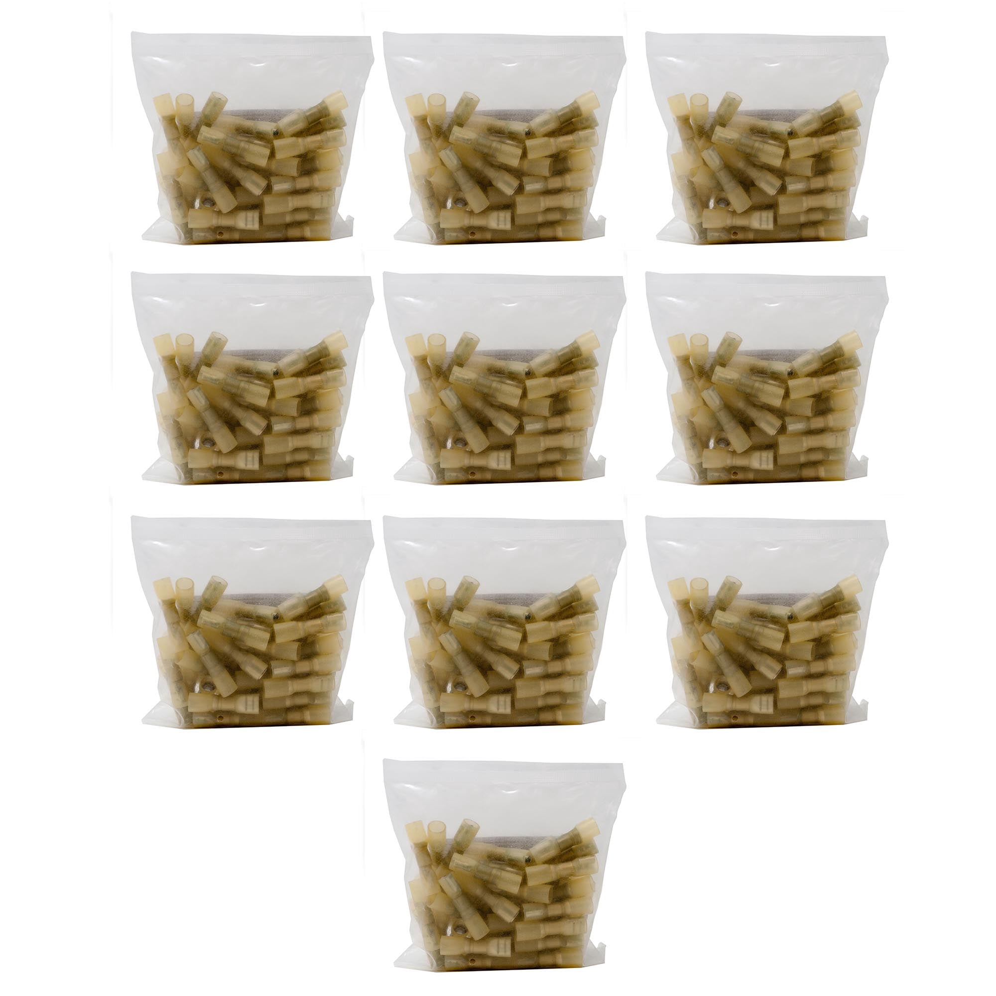 Wet Sounds 10 Case Pack of WW-HSFSPADE50-YEL, YELLOW 12/10 Gauge Heat Shrink Female Spade Connector .250" 50/pack-500 connectors total