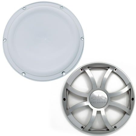 Wet Sounds 10" White Marine Subwoofer 4-OHM with Silver XS Grill