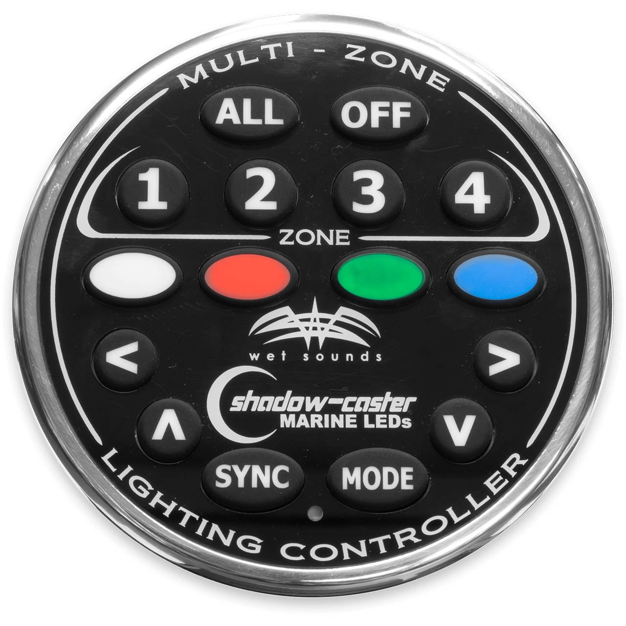 Wet Sounds Multi-Zone RGB LED Lighting Controller with Stainless Steel Bezel